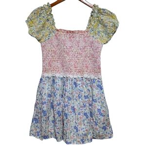 LoveShackFancy Mazina Dress in Fruity Punch Colorblock Size 12Y